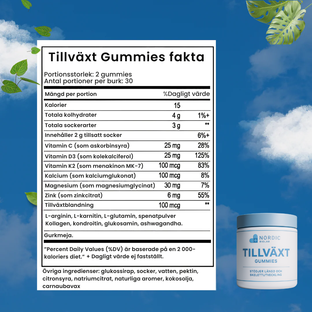 Tillväxt Gummies- För dig som vill ge ditt barn extra stöd